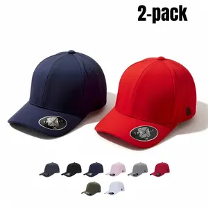 2-pack TracFitBand Baseball Cap Simple and Fashionable Outdoor Sports Adjustable Suitable for Spring and Autumn Travel Beach Vacation