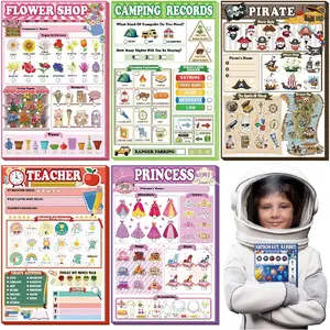 6 Pack Kids Pretend Play Notepads 4 x 6 Inch Playtime Pads for Kids 40 Pages Pretend Notebooks Imaginative Role for Toddlers (Children)