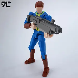 ​9L3D Wasteland Fallout Nate Blue Suit Figures LUCKY13 T13 Articulate Movable Titan13 3D Printed Dummy13 Anime Model Toys