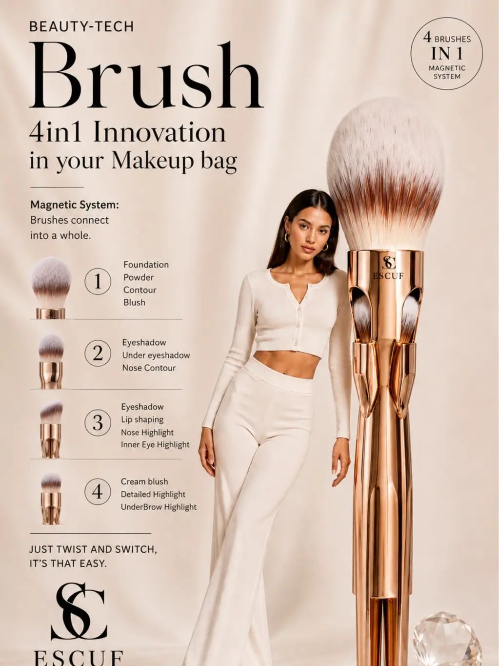 Make-up Brush 4 in 1 Make-up Brush 4 in 1