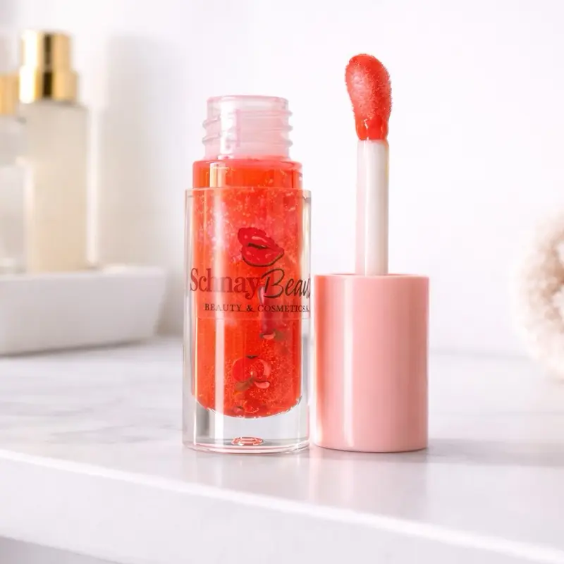 Ruby Drip Sheer Red clear Gloss by Schnay Beauty - Glossy Finish, Sheer Red Color, Perfect for Everyday Use