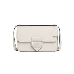 COACH Morgan 26 Leather Flap Crossbody Bag in White for Women