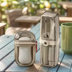Travel Toothbrush Cup and Soap Box Set, Leak-Proof Portable Design, Easy Clean, Ideal for Travel & Home Use, Get Ready for Your Next Adventure!