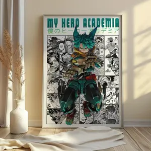 [Sale Up to 50%] Izuku Midoriya Deku Poster My Hero Academia Matte Anime Print Wall Art All Sizes - No Frame