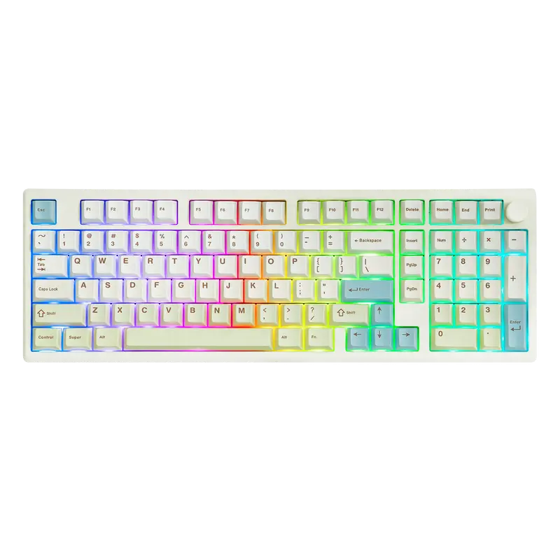 EPOMAKER Galaxy100 Lite Gasket Wireless Mechanical Gaming Keyboard - 1800 CNC Alum, 1.66kg, 8000mAh, Tri-Mode (USB-C/BT5.0/2.4Ghz), QMK/VIA, Numpad, South-Facing RGB, Hot Swappable, PBT Keycaps, Thocky Keyboards, Keyboards for Work, Gamer Accessories