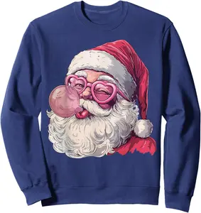 Funny Santa Christmas Blowing Bubble Gum Chirstmas T-Shirt, Sweatshirt, Hoodie