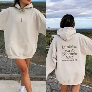 Let All That You Do Be Done in Love Bible Verse 2 Sides Unisex Hoodie - Sweatshirt - T-shirt