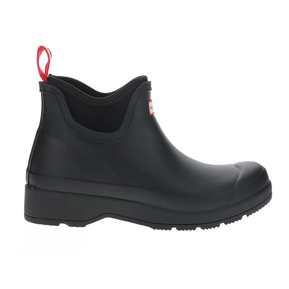 Hunter Womens Play Neoprene Rain Casual Boots - Black Hunter Womens Play Neoprene Rain Casual Boots - Black