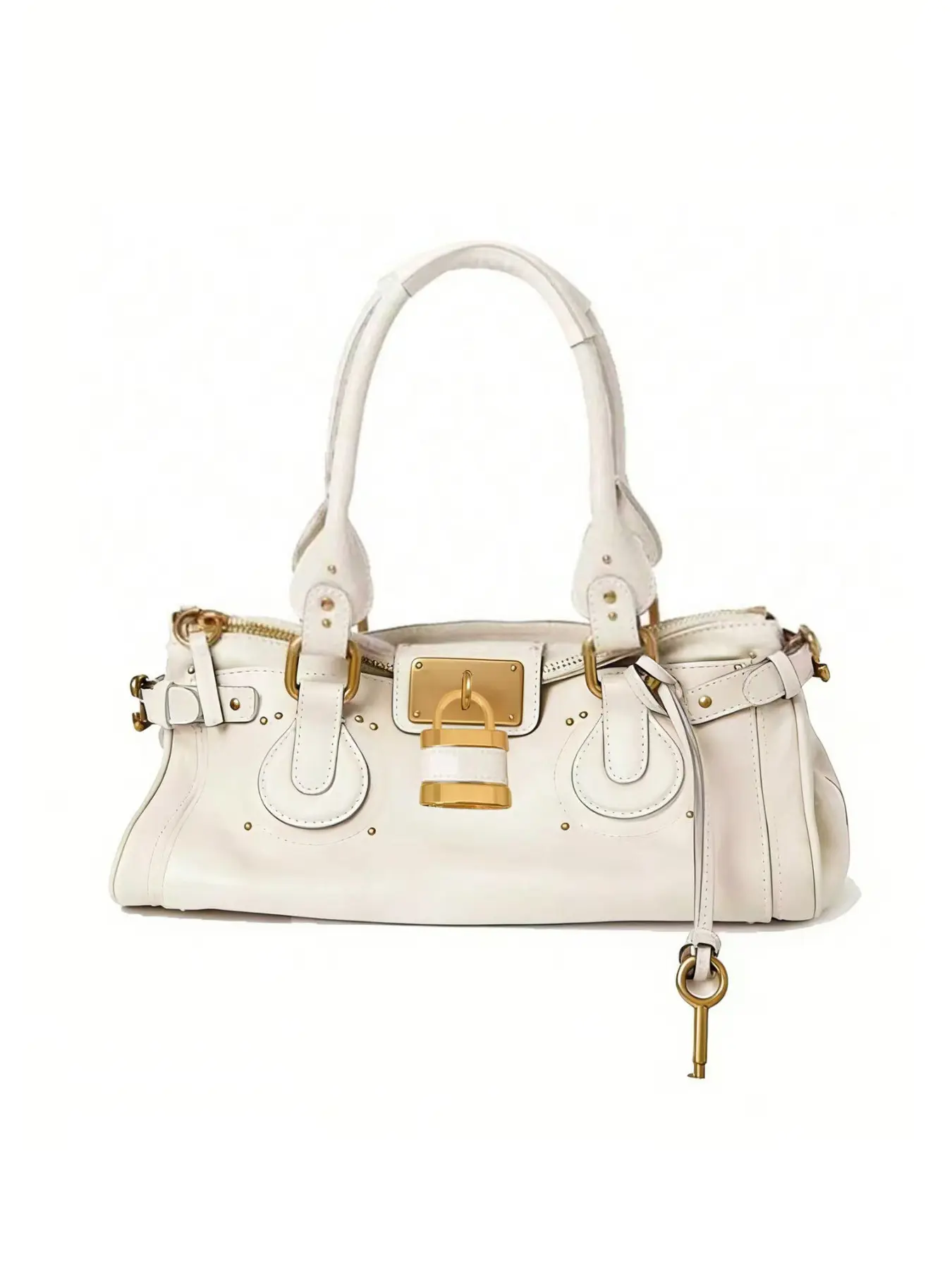 Women's Uni Padddington Bag, Stylish Chic Handbag Top Handle Tote Bag with Lock, Luxurious Design Shoulder Bags for Women Elegance