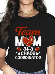 Football Team Mom Chaos Coordinator Football Team Mama T-Shirt