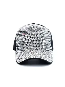 New Fashion Women Diamond Inlay Cap Spring Summer Hip Hop Kpop Dance Baseball Caps Simple Plain Party Street Hat