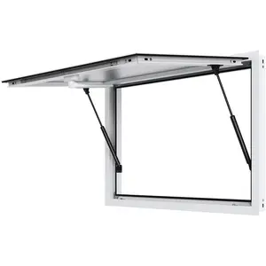 VEVOR Concession Window 48"x36",  Aluminum Alloy Food Truck Service Window with Awning Door & Drag Hook, Up to 85 Degrees Stand Serving Window for Food Trucks Concession Trailers, Glass Not Included