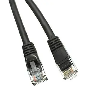 CableWholesale 10X8-02205 Cat6 Black Ethernet Patch Cable- Snagless Molded Boot- 5 foot