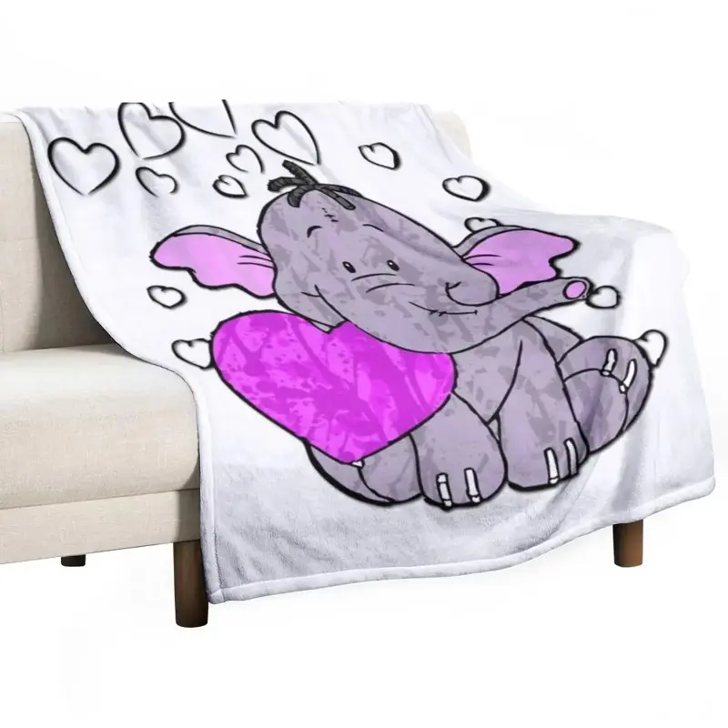 Heffalump Valentine Throw Blanket Beautiful Blankets Soft Plush Plaid