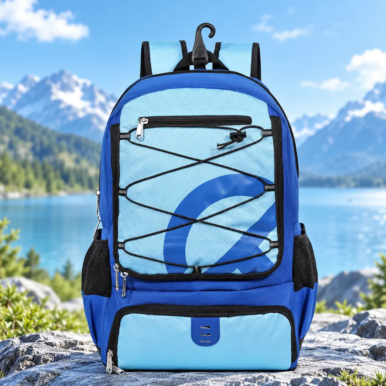 Basketball Backpack for Boys & Men, Large Capacity Sports Bag with Ball Holder, Outdoor Athletic Backpack for School, Gym, Training and Travel