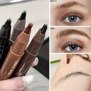 Multi Fork Eyebrow Pencil Makeup Waterproof Sweatproof Long Lasting Eyebrow Pens Silky Non Fading Natural Wild Eyebrow Easy To Use Cosmetic