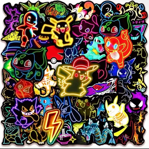 50 Pc Pokemon Stickers Graffiti Collection