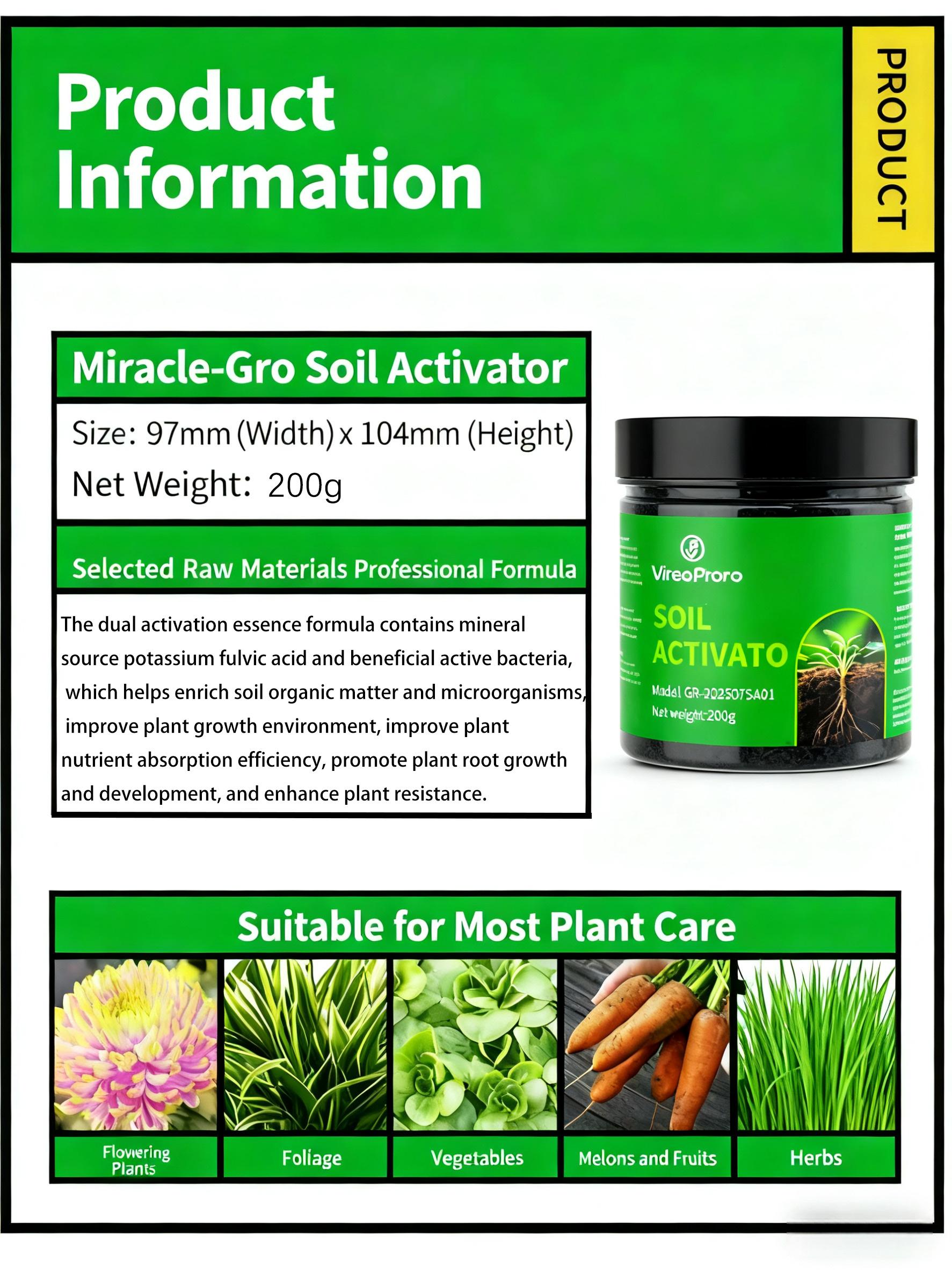 Soil Activator Concentrate 200g – Improves Soil Structure, Root Absorption & Garden Soil Health