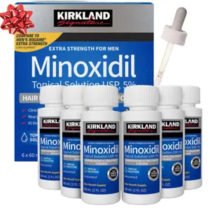 KIRKLAND Minoxidil Liquid Extra Strength Hair Regrowth Treatment for Men, 5% Topical Solution