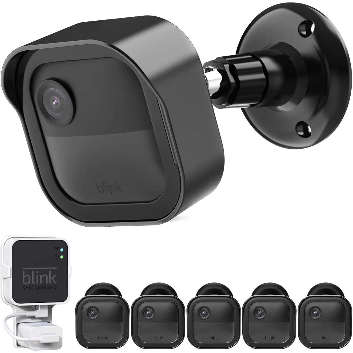 Camera Mount for Blink Outdoor 4 (4th Gen) and Blink Outdoor (3rd Gen), 5 Pack Weatherproof Protective Housing and 360 Degree Adjustable Mount with Sync Module 2 Mount