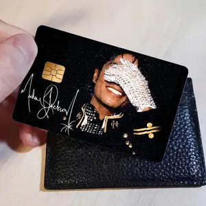 Michael Jackson Rhinestone Glove Card Skin, King Of Pop Tribute, Retro Pop Music Vinyl Sticker, Credit Card Cover, Aesthetic Wallet Accessory, MJ Fan Gift