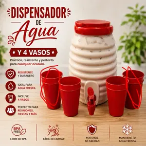 Water Dispenser with 4 Cups