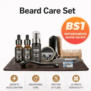 Beard Kit for Men, All-in-One Beard Grooming & Care Kit, Beard Growth Essentials, Ideal Gift for Husband, Boyfriend & Dad