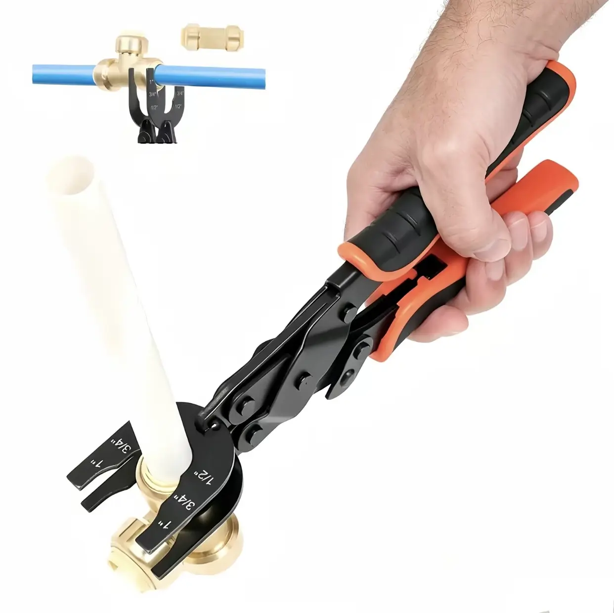 Disconnect Tong Push to Connect Removal Tool for 1/2", 3/4", 1" Pex Pipe Fittings, Improved Version for Easy Plumbing Repair