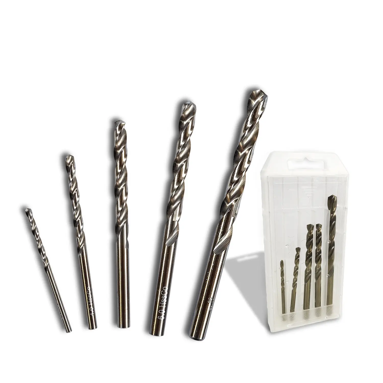 M35 Cobalt Drill Bit Set | 5-Piece (1/8", 5/32", 3/16", 1/4", 5/16") High-Speed Steel Bits for Stainless Steel, Cast Iron & Hard Metals | Heat-Resistant, Long-Lasting Sharpness | Fast, Clean Cutting for Industrial & Auto Use