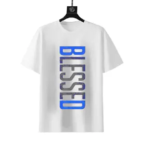 Trendy "BLESSED" printed T-shirt, atmospheric street style, everyday casual wear Slim Shape Men's Moisture Wicking Monaco Yacht Club Flag Print Hoodie
