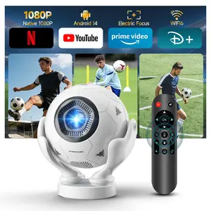 Magcubic 500ANSI HY320F Soccer Projector, Native 1080P 8K Support, WiFi 6 Bluetooth 5.4, Android 14, Electric Focus Short Throw, Portable Mini Projector Home Theater Outdoor summerwins
