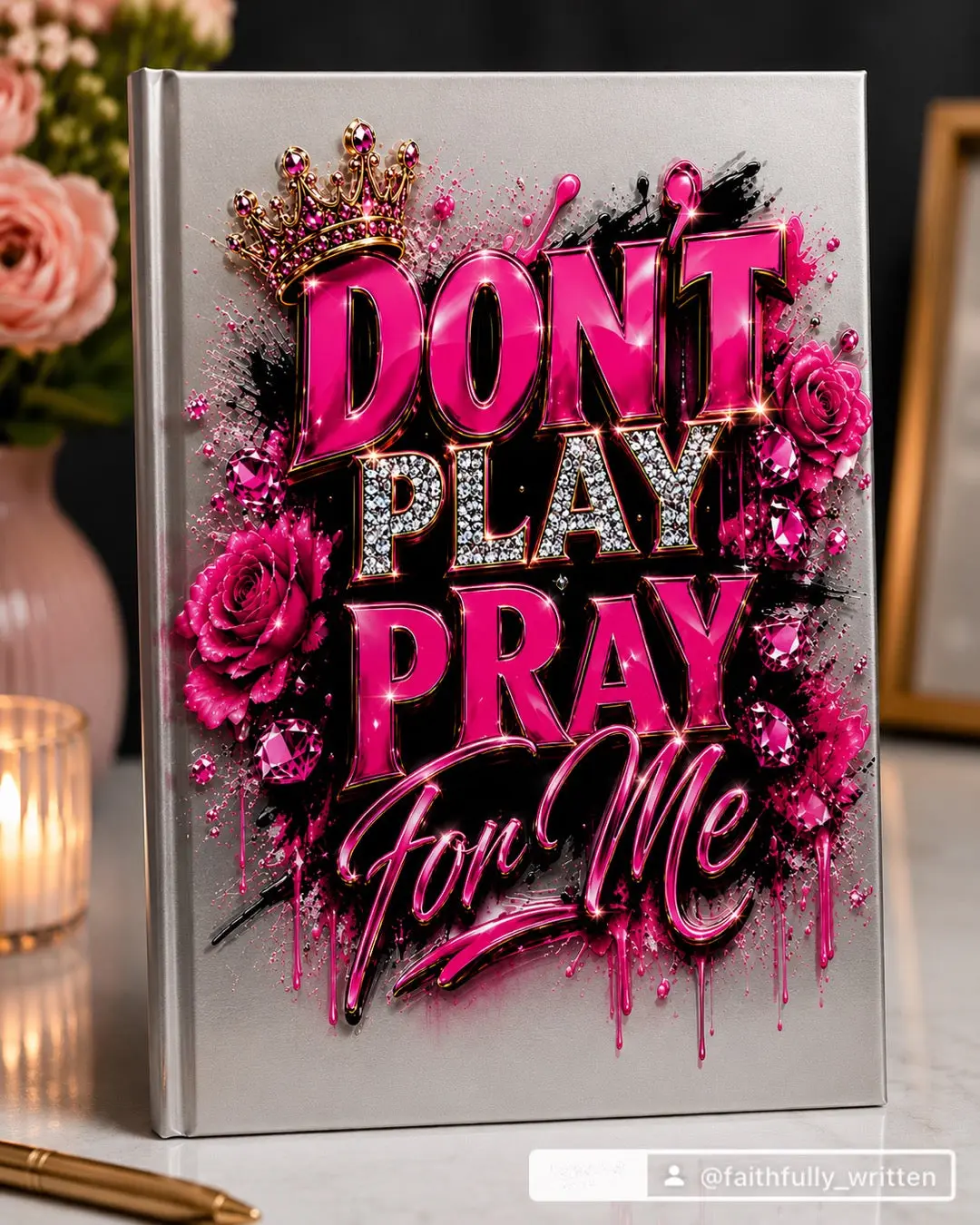 Don’t Play with me Pray For Me UV DTF Journal Transfer