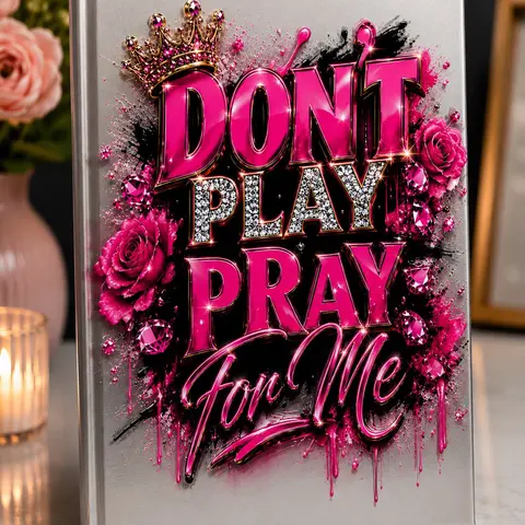 Don’t Play with me Pray For Me UV DTF Journal Transfer
