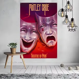 Popular Band M-Motley C-Crues Flag Custom Flags Wall Hanging Tapestry Outdoor Decorative flag Background Blanket 60X40