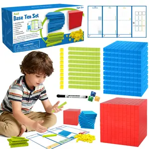 Base Ten Blocks Math Manipulatives Set for Kids – Hands-On Place Value Learning from Ones to Thousands