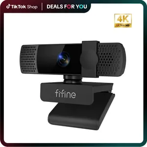 FIFINE 2.5K/4.5K USB Webcam With AutoFocus For YouTube,PC/Mac Camera With Privacy Cover For Gaming/Live Streaming/Meeting-K436/K438