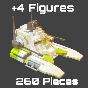 442nd Fighter Tank 260pcs Custom Building Kit Compatible with 75342