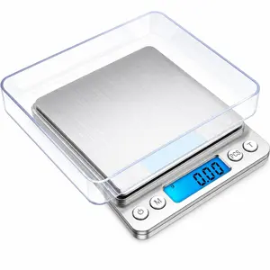 Digital Pocket Scale 3000g x 0.1g Precision Gram Scale with LCD Backlit Display, Tare Function & Stainless Steel Platform