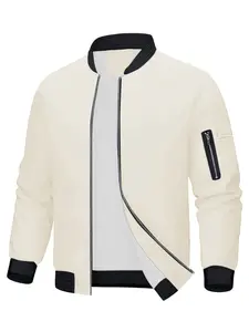 Men's Plus Size Jacket, Trendy Spring Fall Outerwear, Casual Oversized Coat, Comfortable Loose Fit, Fashionable Men's Clothing