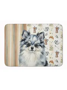 Carolines Treasures WDK7560RUG 19x27 in. Blue Merle Pomeranian Animal-Inspired Art-Themed Cozy Cushioned Memory Foam Coffee Bar Kitchen Rug, Animal-Inspired Kitchen Rugs, Art-Themed Kitchen Rugs