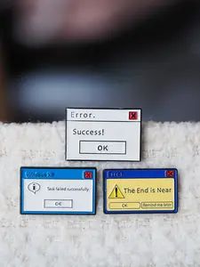 3pcs Funny Windows XP Error Message Soft Enamel Pin Set, Retro Computer Brooch, Great Gift for Tech Nerds, Programmers & Nostalgia Lovers