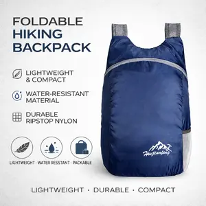 Ultralight Water Resistant Foldable Backpack | Small Packable Daypack for Men Women - Outdoor Sport (Hiking, Camping, Biking) & Travel