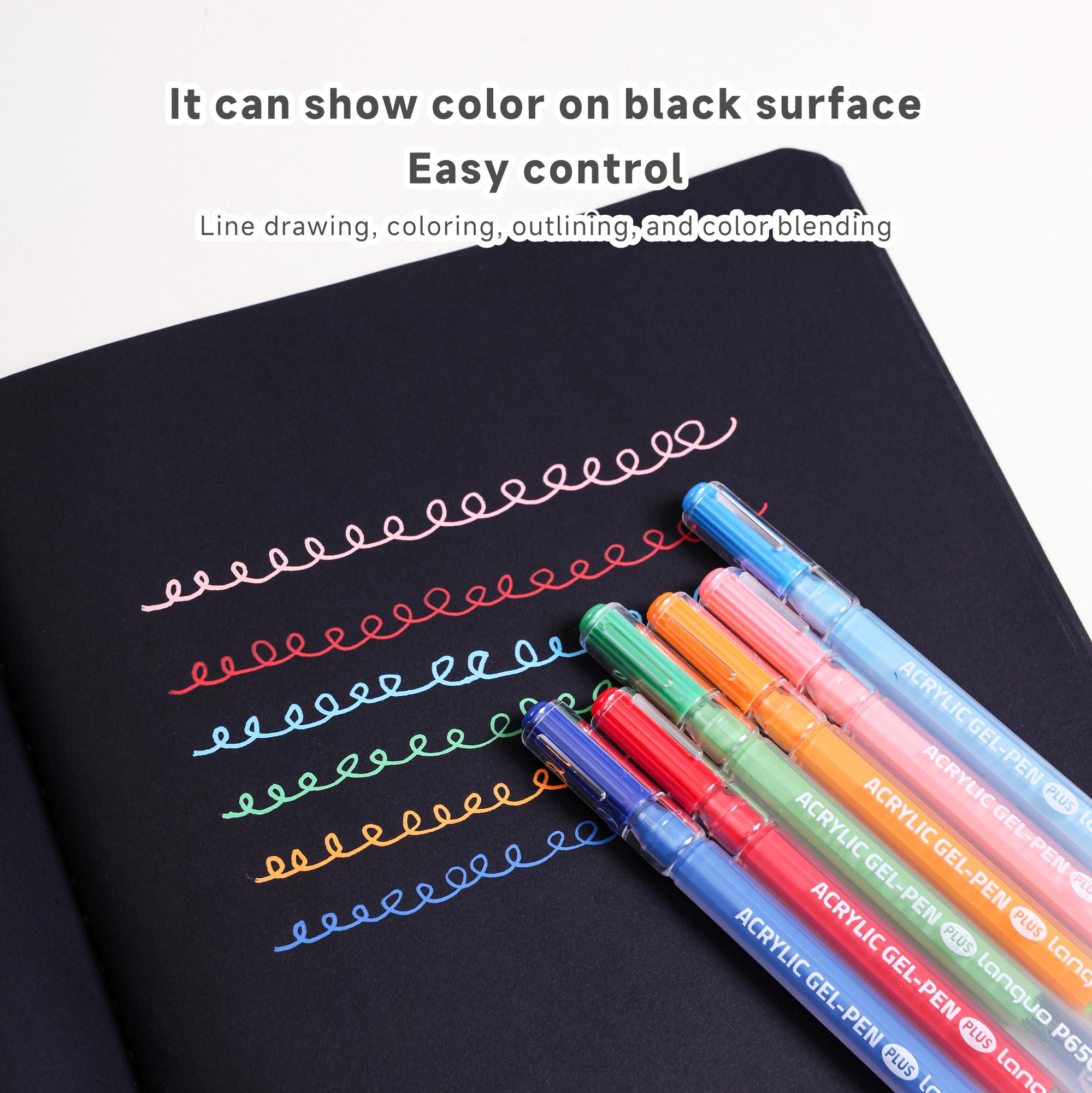 Languo 90-Color Acrylic Painting Gel-Pen Plus Set, art_set Smooth 1.0mm Bold Tip Paint Pens with 2.2g Extra Large Ink Capacity, Aesthetic No-Bleed Coloring Retractable Gel Pen pen set relaxation tool get gift school artist colored
