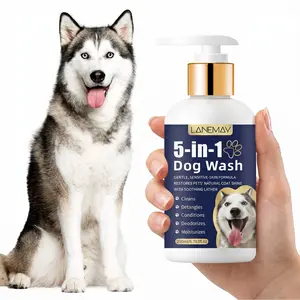 5 in 1 Dog Shampoo, Puppy Shampoo, 1 Count Gentle Pet Shampoo, Pet Grooming Shampoo, Dog & Cat Grooming Supplies, Dog & Cat Accessories, Grooming Products