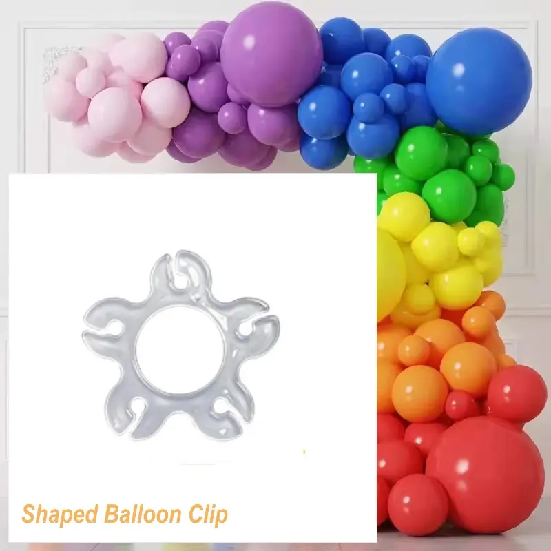 100 Balloon Clips, Balloon Bow Holder Buckle, Decorative Balloon Connectors, Perfect for Birthdays and Weddings, Durable Design, Balloon Party Supplies, Decorations Supplies