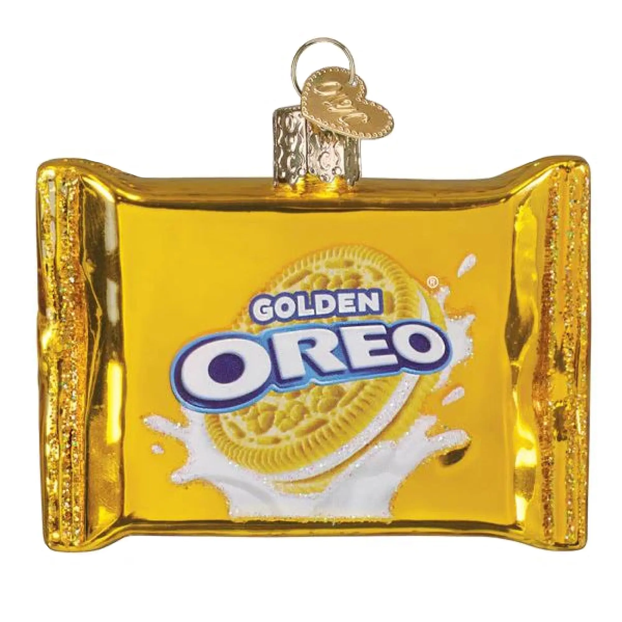 Old World Christmas Blown Glass Ornament for Christmas Tree, Oreo Golden Sandwich Cookies