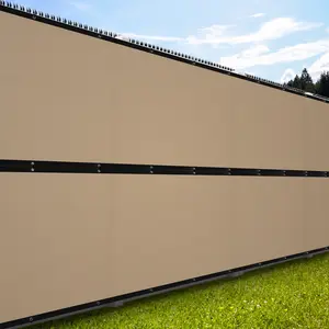 Fence Privacy Screen, 8' x 50' Windscreen Fencing Shade Cover with Grommets for Wall Outdoor Garden Patio Yard Pool Deck Balcony, Beige