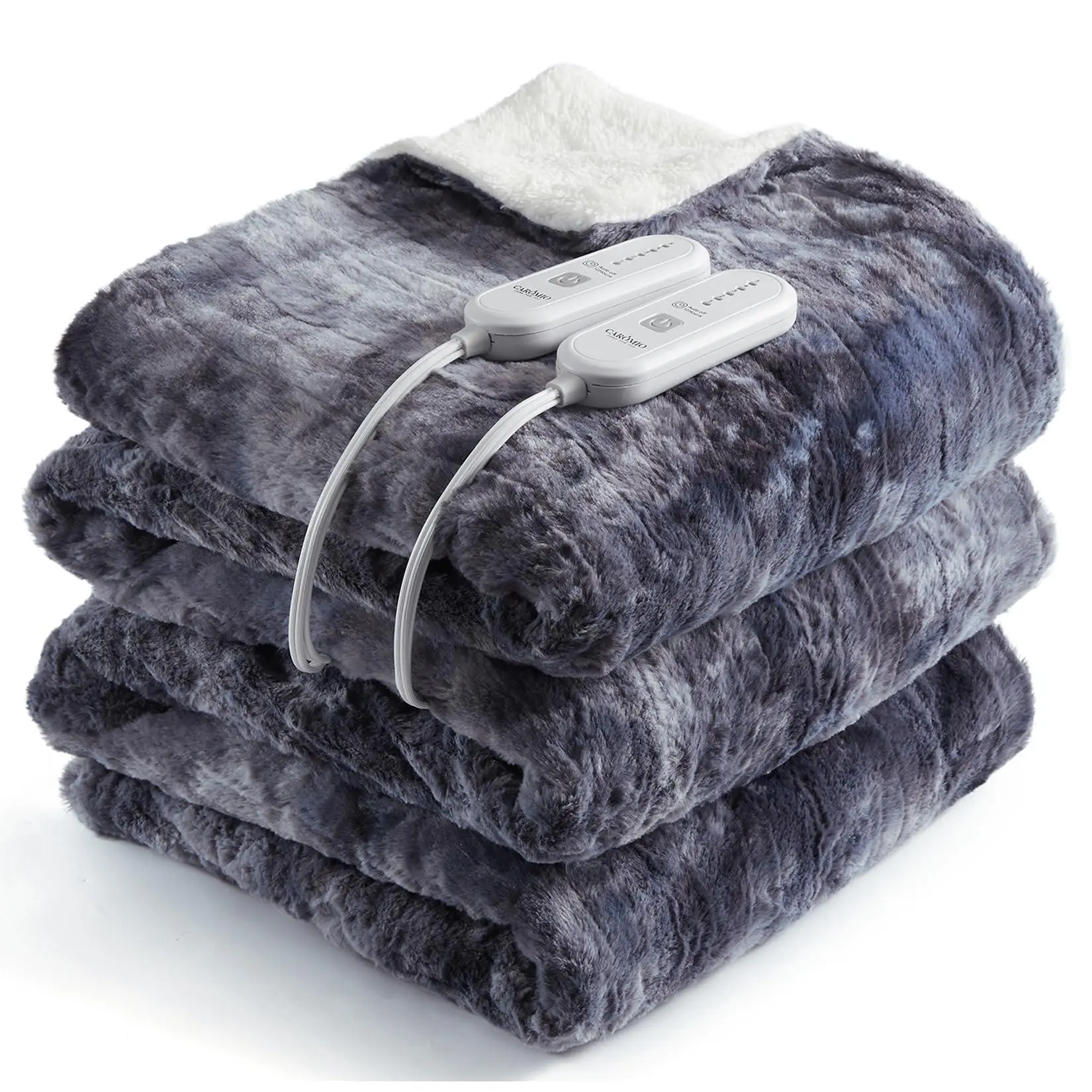 King Size Electric Blanket with Dual Control, Fast Heating, 5 Heat Levels & 10 Hours Auto Off, ETL Certified Soft Plush Heated Throw,  100" x 90"
