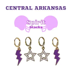 Central Arkansas Spirit Earring Stack For Bears Game Day