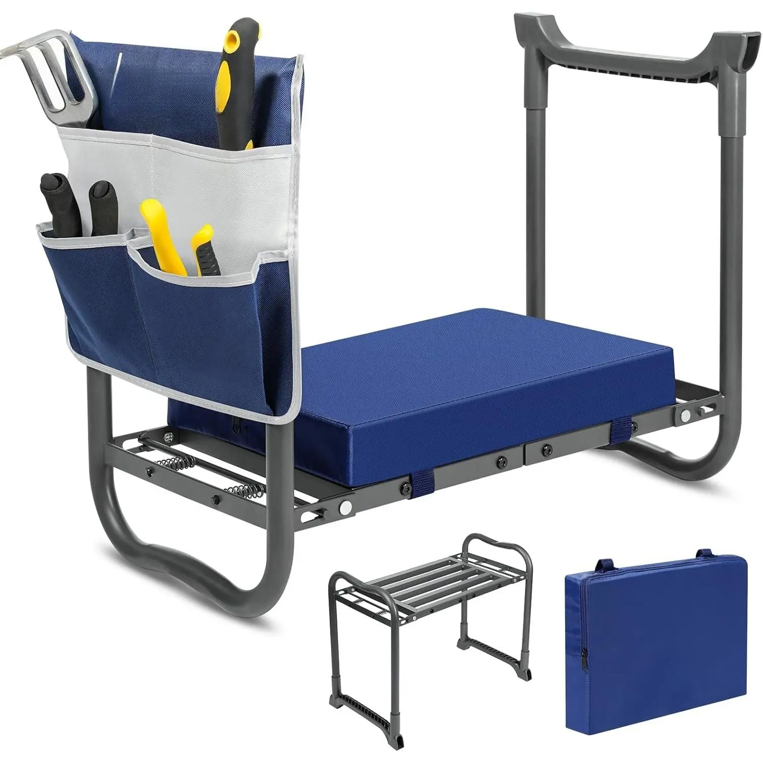 838LB+ Capacity Garden Kneeler and Seat - Ultra Heavy Duty Stool Bench with Thick Soft Pad,  for Gardeners